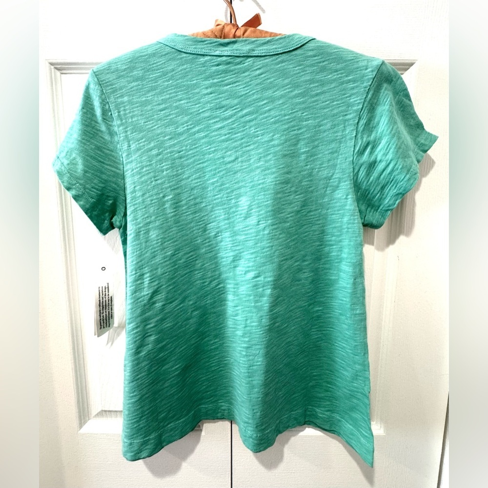 Wilt 100% Cotton V-Neck Tee Spearmint Green Made in USA Women’s XS NWT - Picture 2 of 12